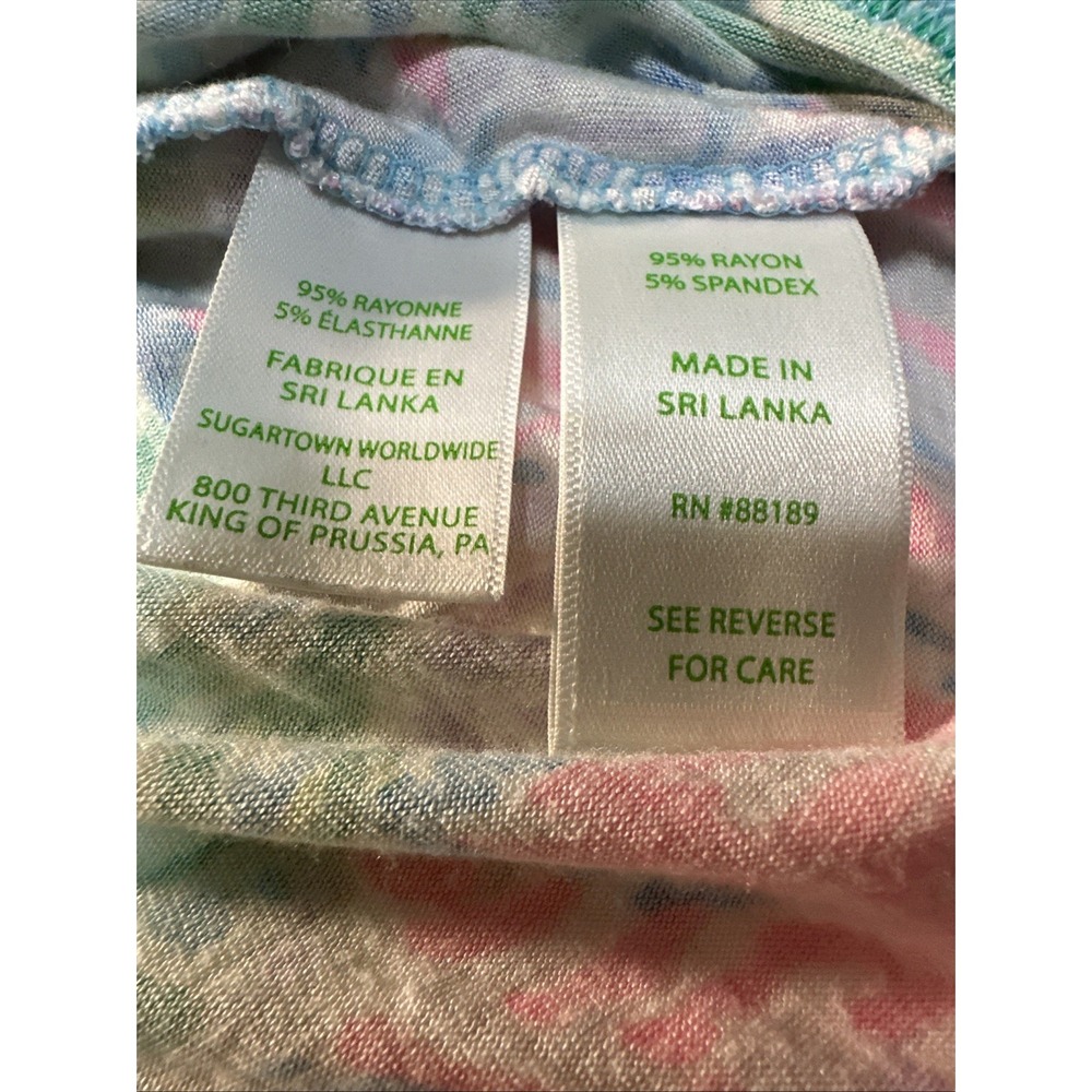 Lilly Pulitzer PJ Knit Button Up Pajama Top Multi Stargazer Pajamas Top Small - Picture 11 of 12